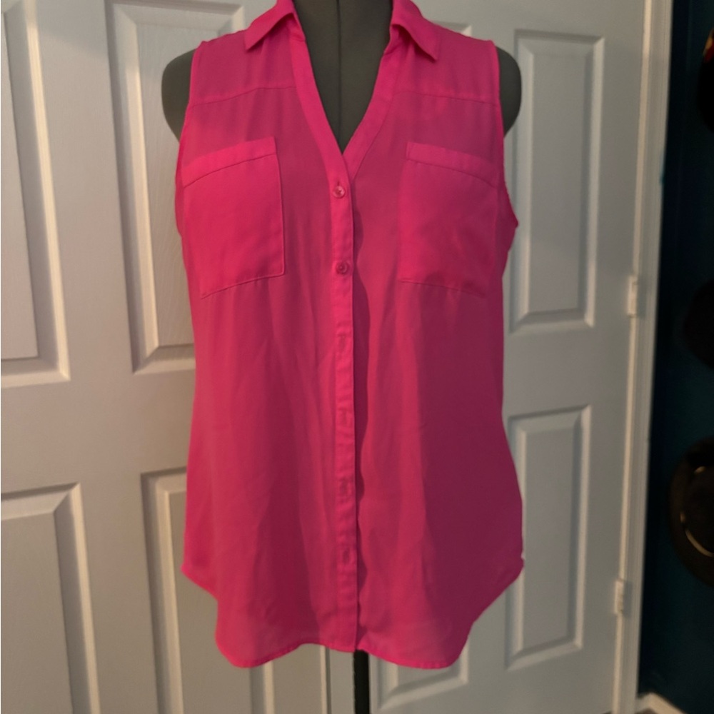 Women's Pink Sleeveless Top